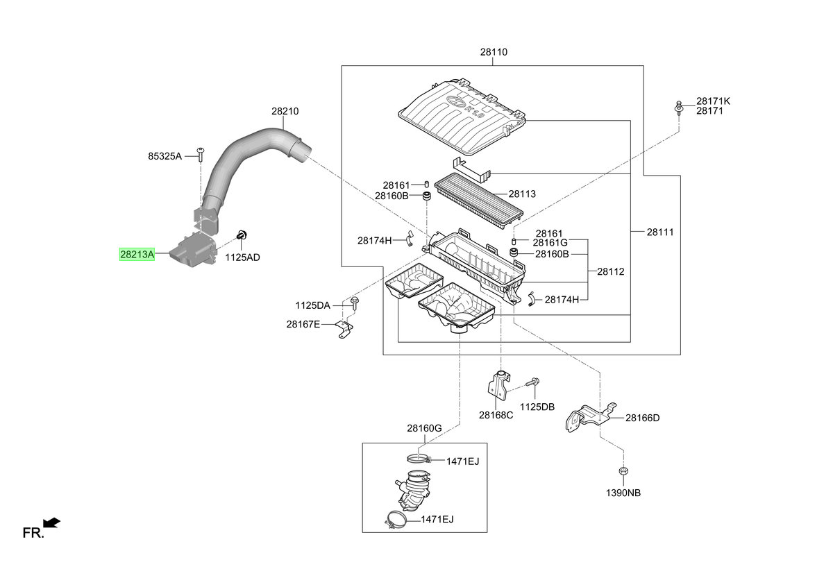 Ducto De Aire Original Para Hyundai Atos 2019-2023