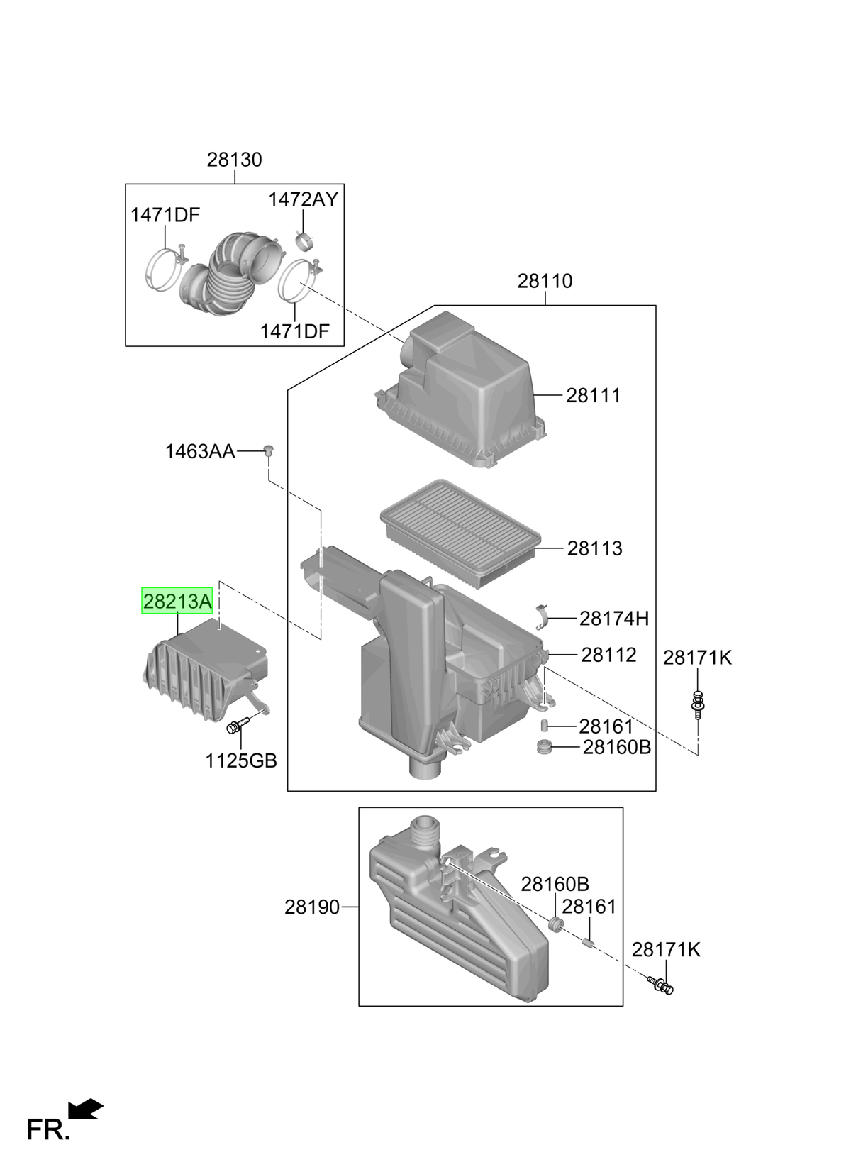 Ducto De Aire Original Para Hyundai Creta 2024-2025