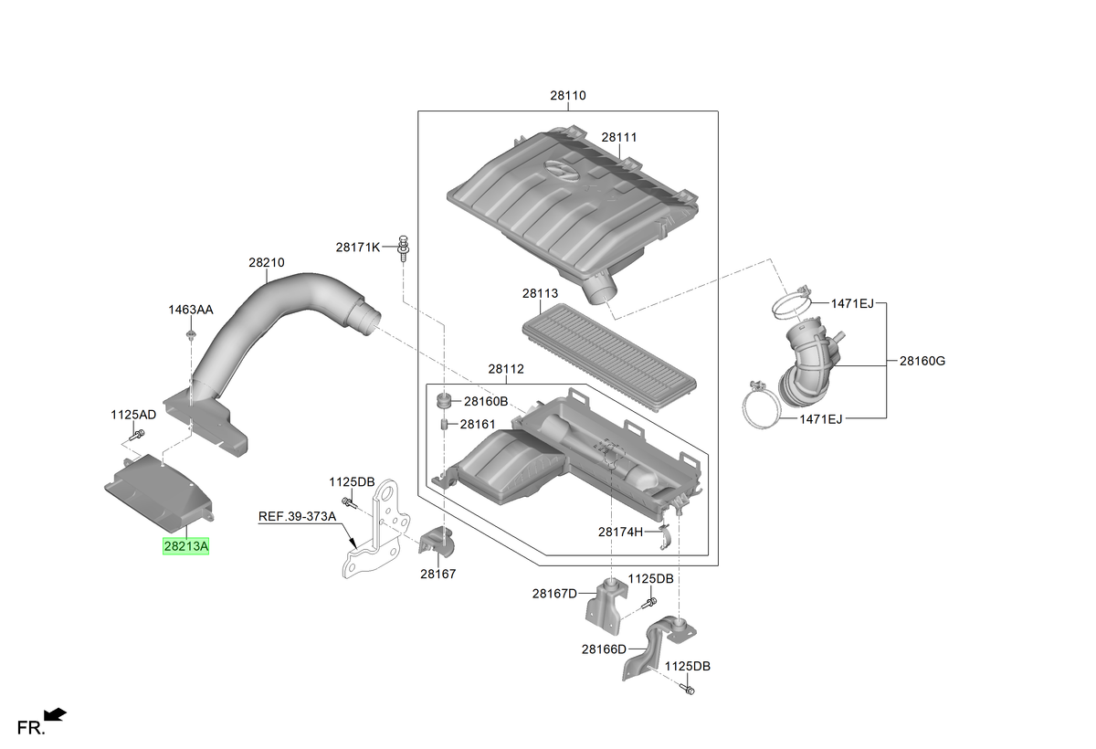 Ducto De Aire Original Para Hyundai I10 2019-2025