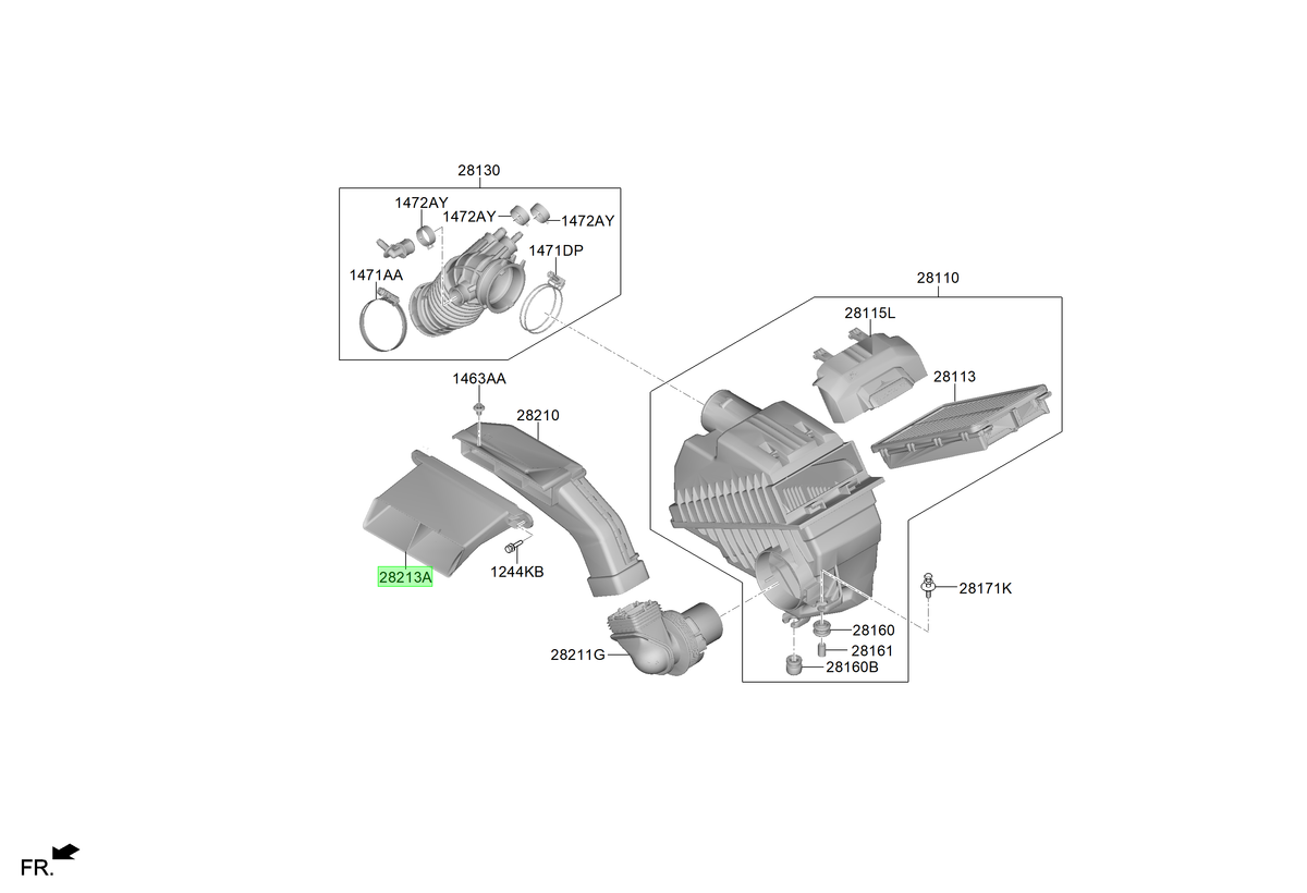 Ducto Original Para Hyundai Tucson 2020-2025