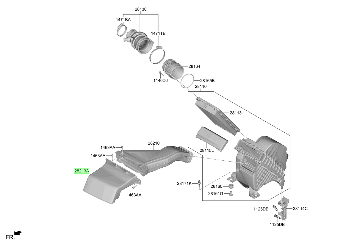 Ducto De Aire Orig. Para Hyundai Santa Fe Desde 2018