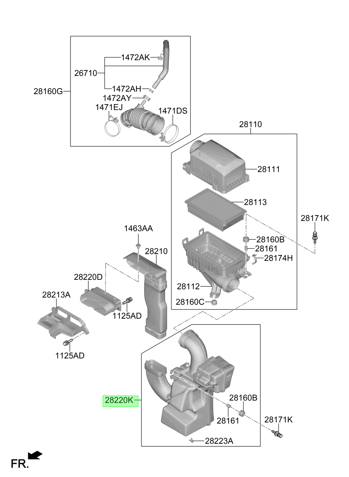 Ducto De Aire Original Para Kia Rio 2018-2020