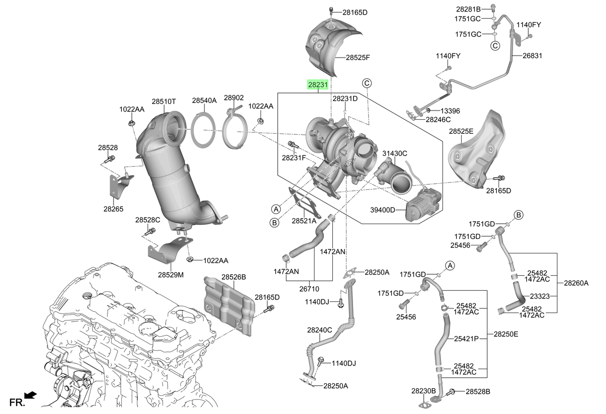 Turbo Original Para Hyundai Santa Fe 2023-2025