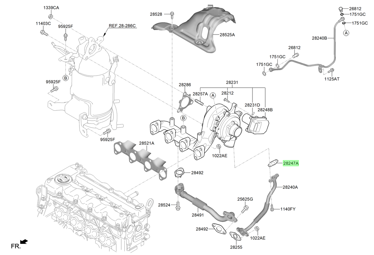 Empaquetadura Tubo De Aceite Orig. Para Hyundai H1 2012-2020