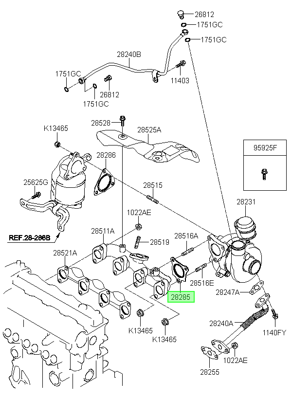 Empaquetadura Turbo Orig. Para Hyundai I30 2008-2012