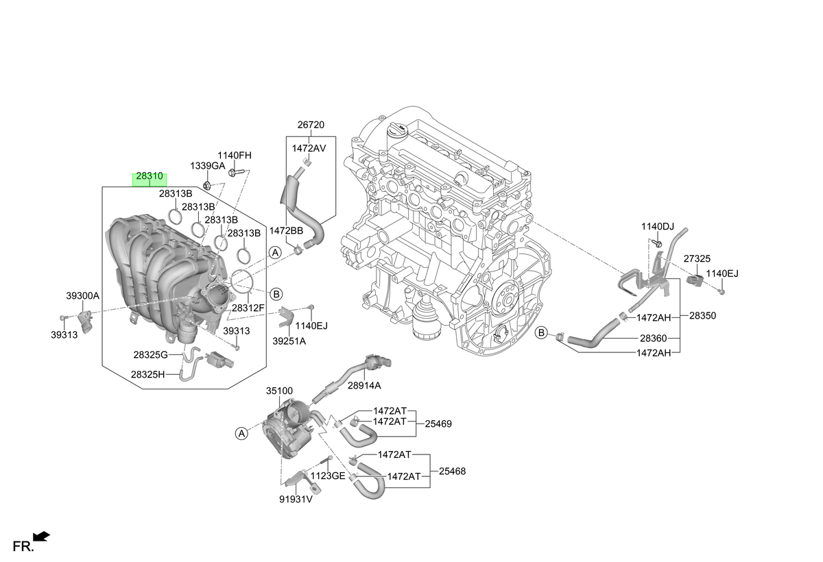 Multiple De Admision Orig. Para Hyundai I20 Desde 2017