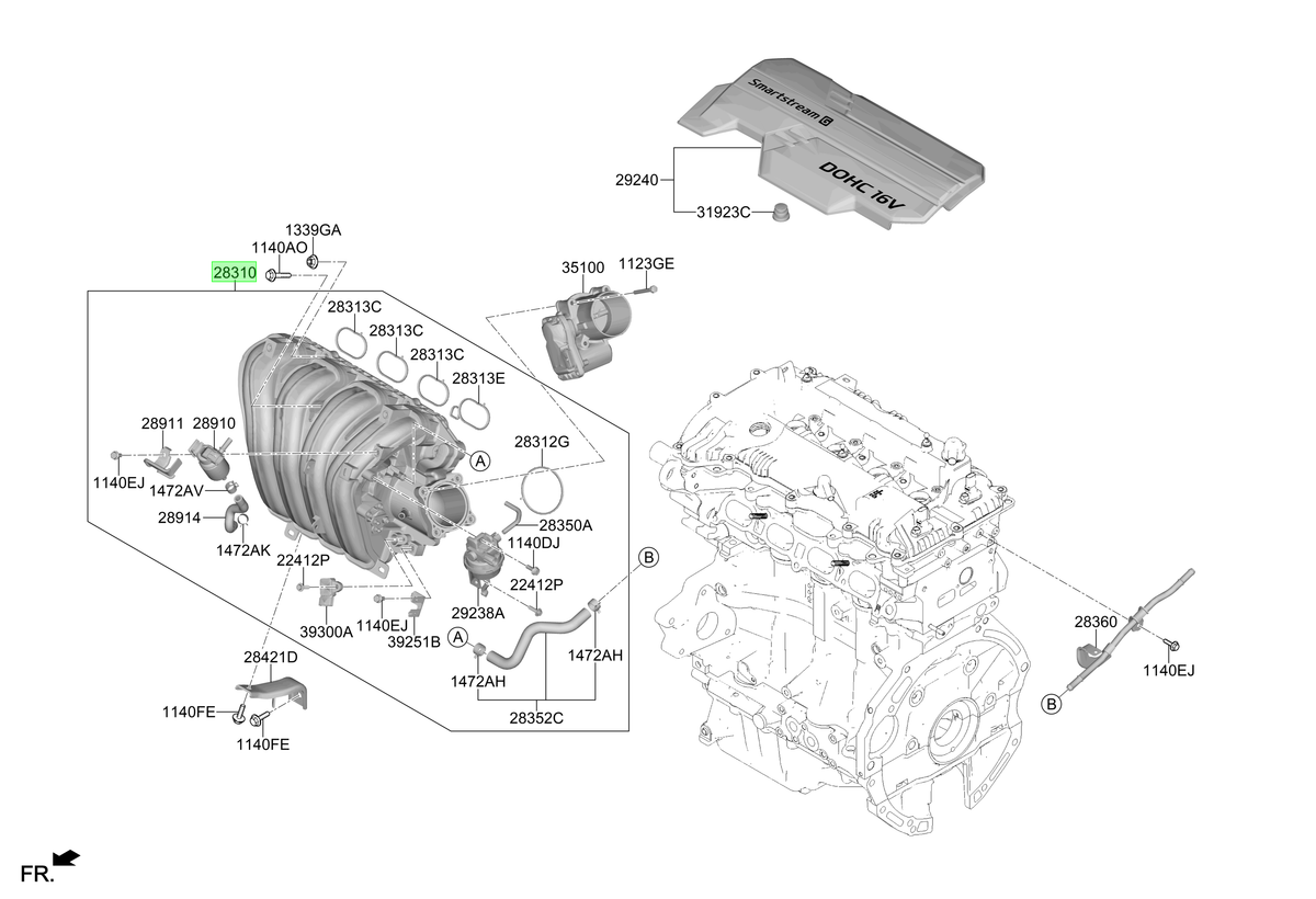 Múlt. De Admisión Original Para Hyundai Elantra 2020-2025