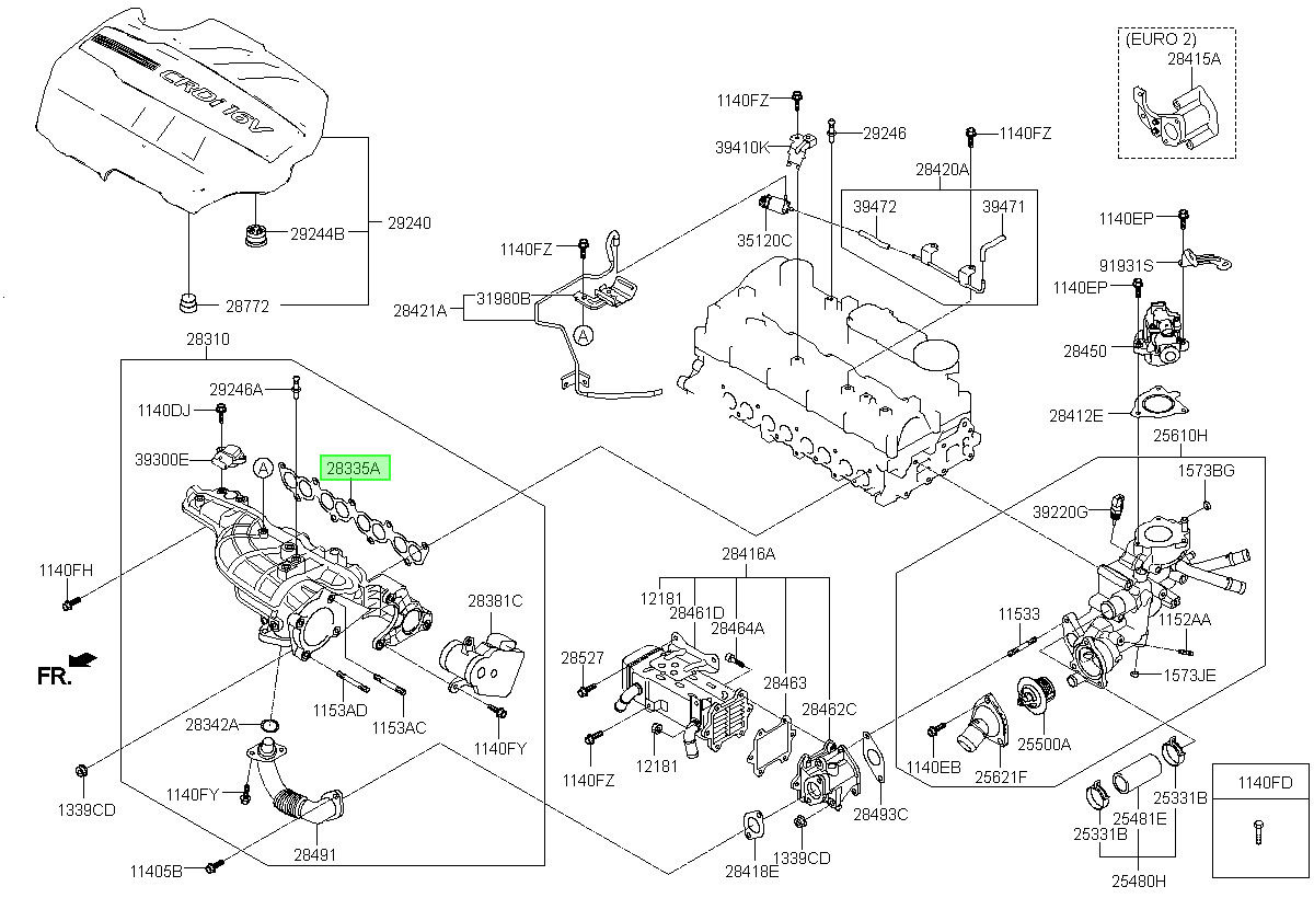 Empaquetadura Mult. Adm Orig. Para Hyundai Tucson Desde 2015