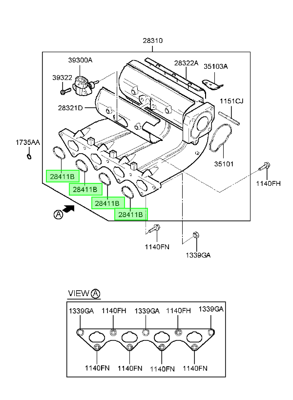 Empaq. Múlt. Adm. Original Para Hyundai Accent 1995-2008