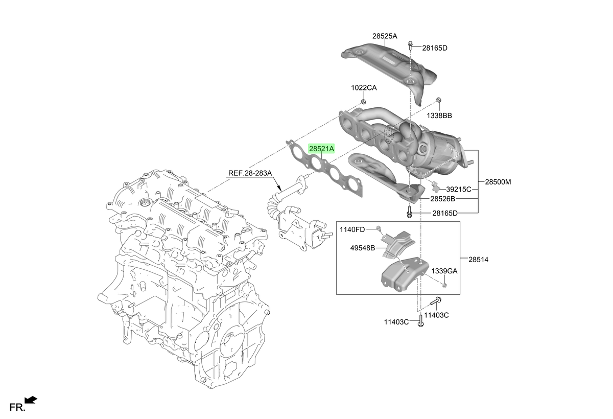 Empaq. Múlt. Esc. Original Para Hyundai Kona 2020-2023
