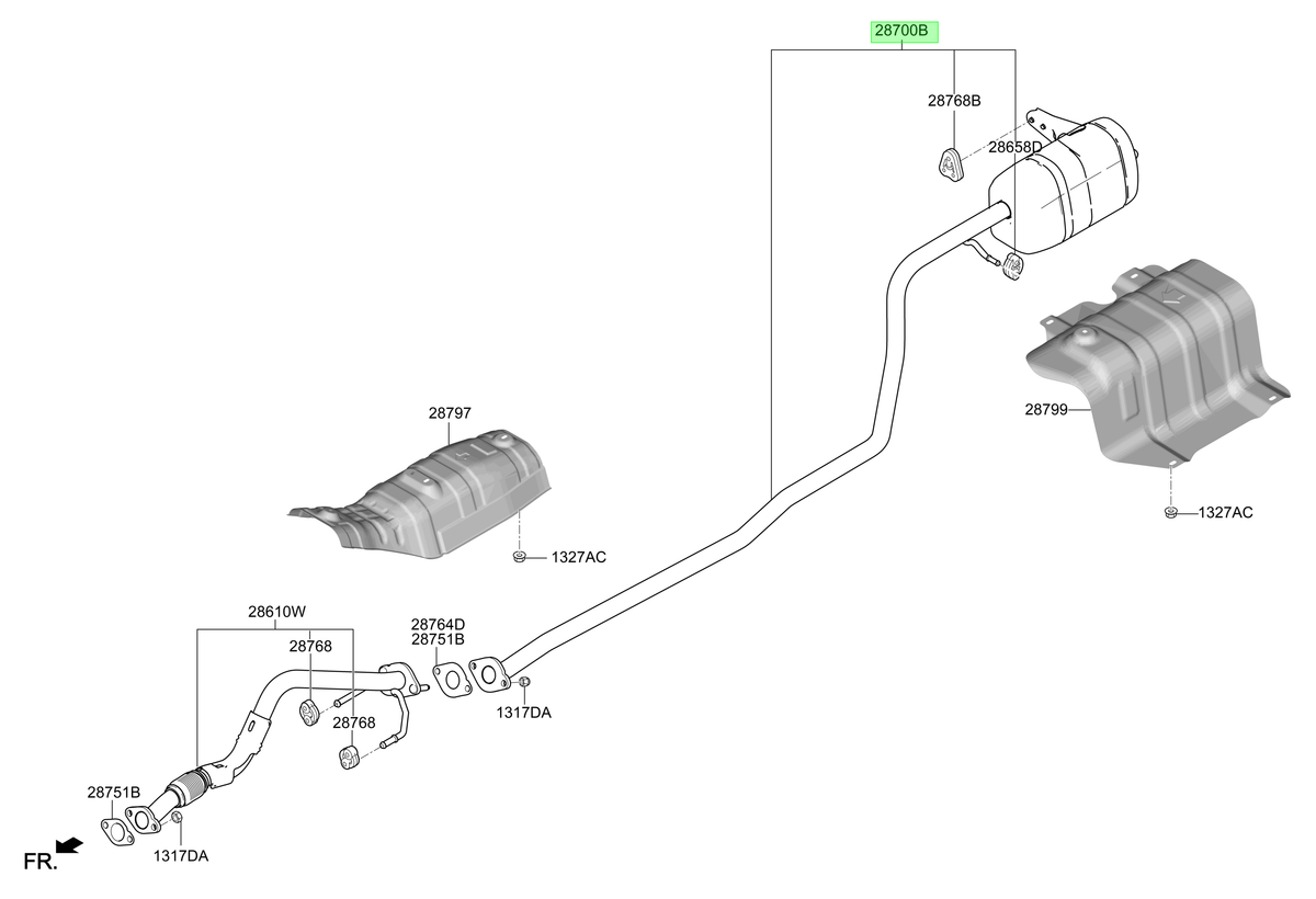 Silenciador De Escape Original Para Hyundai Atos 2019-2023