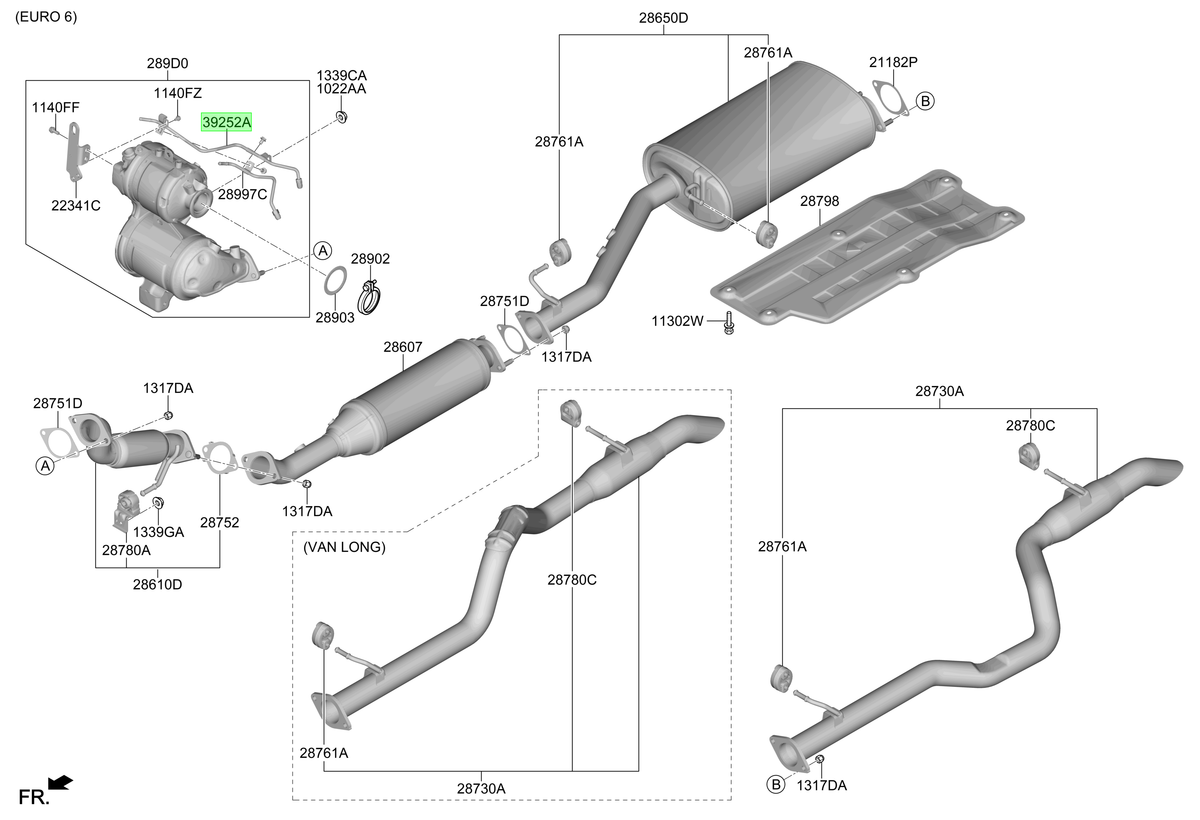 Cañería Dpf Tras. Original Para Hyundai Staria 2021-2025