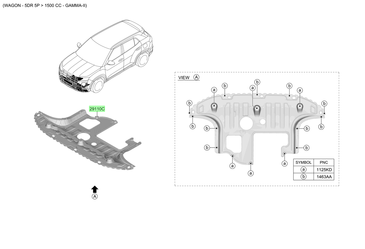 Cubre Motor Original Para Hyundai Creta 2024-2025