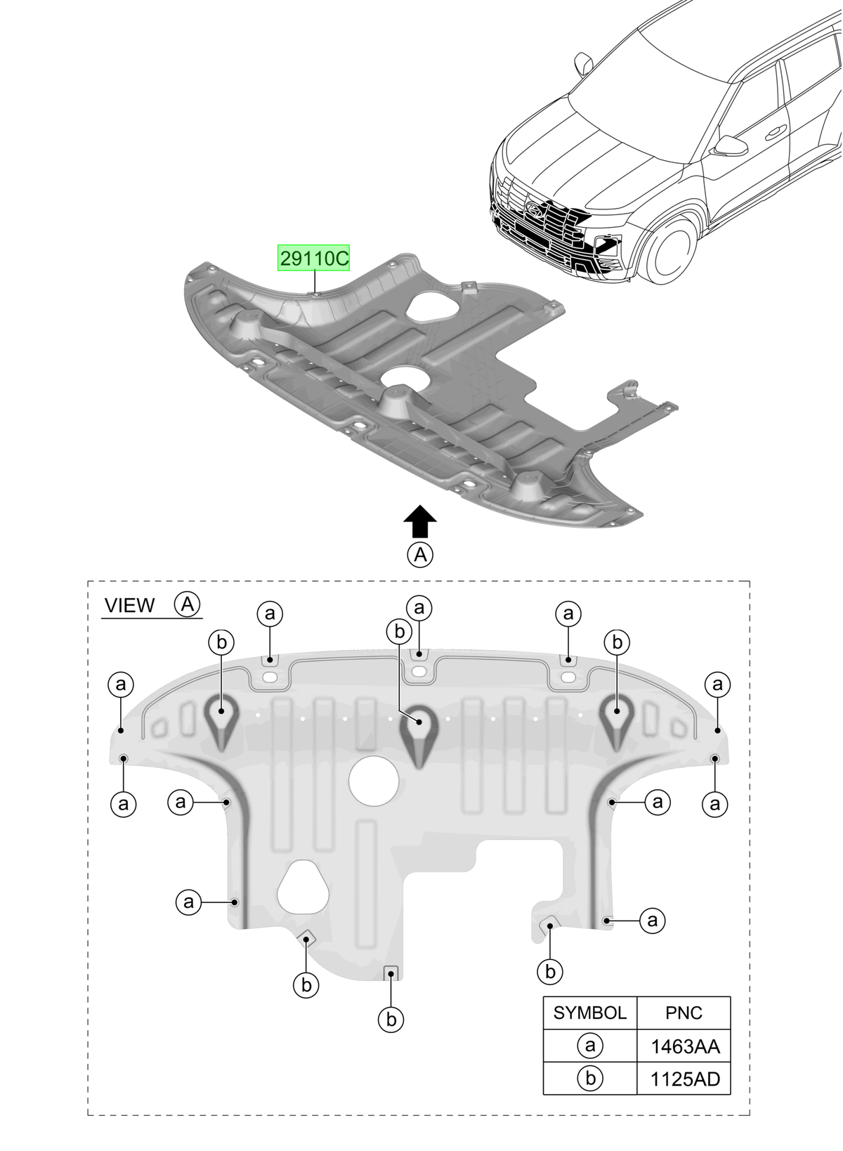 Cubre Cárter Original Para Hyundai Creta 2021-2025