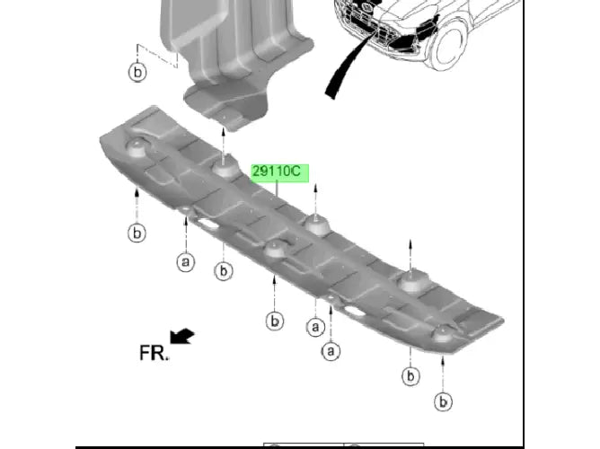 Cubre Cárter Izq. Original Para Hyundai I10 2019-2025