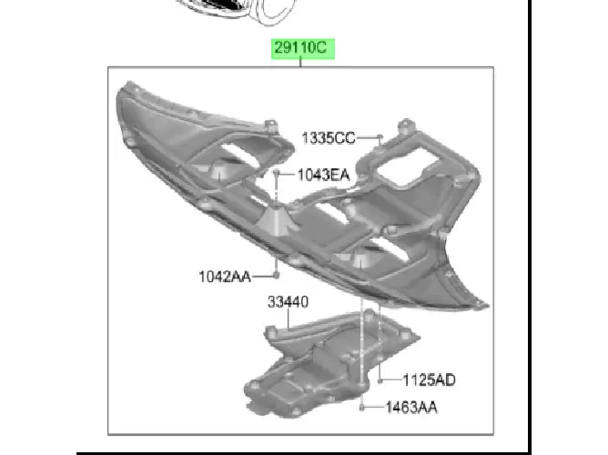 Cubre Mt Infpara Hyundai Tucson 2021-2024 Orig.