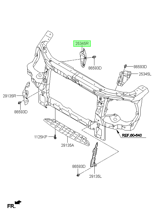 Deflector De Aire Rh Orig. Para Hyundai H1 2008-2018