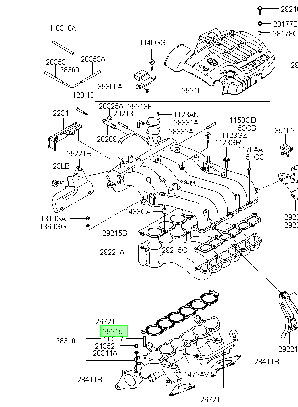 Empaq. Original Para Kia Sorento 2002-2007