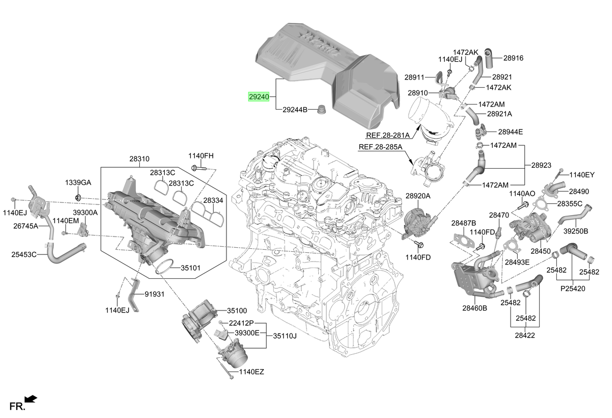 Cubierta Original Para Hyundai Tucson 2021-2025