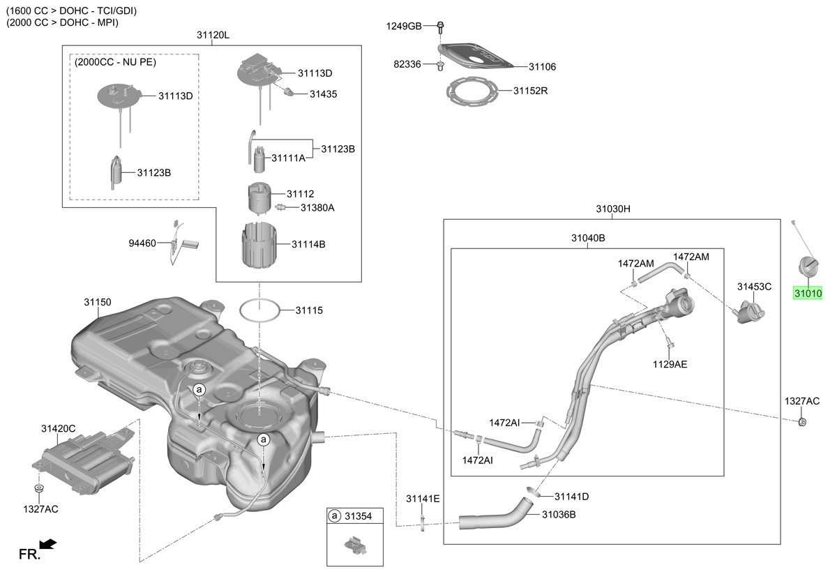 Tapa Estanque Combustible Original Para Hyundai Staria