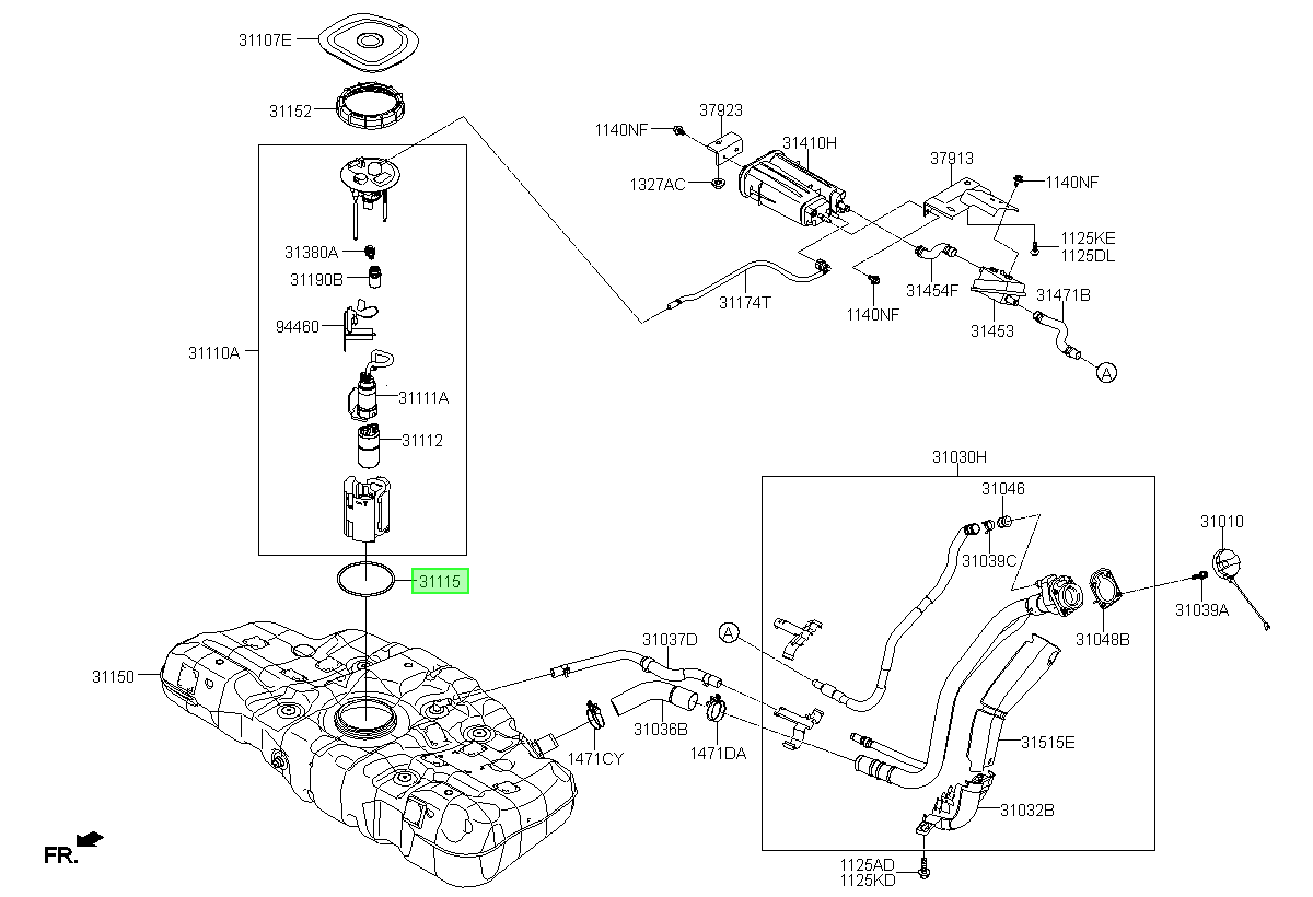 Empaq. Tapa Combustible Orig. Para Hyundai Tucson 2011-2014