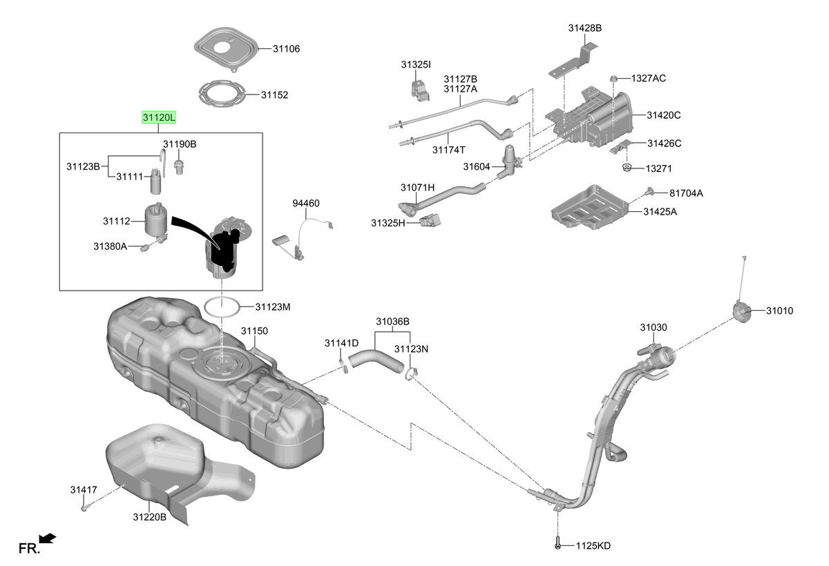 Bomba Combustible Original Para Hyundai Kona 2021-2025