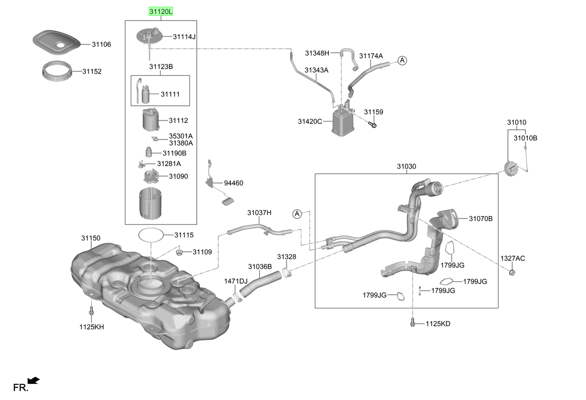 Bomba Combustible Original Para Hyundai I20 2020-2025