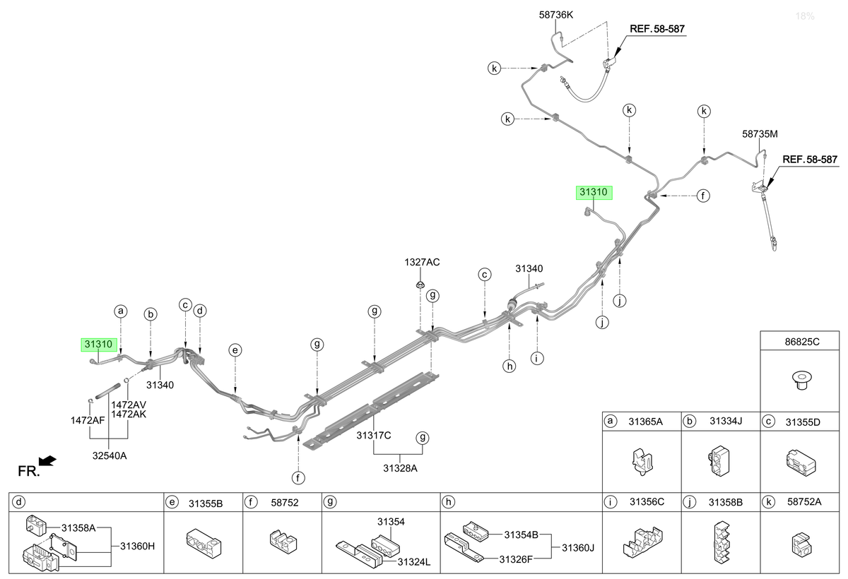 Cañería Combustible Original Para Hyundai Tucson 2015-2025