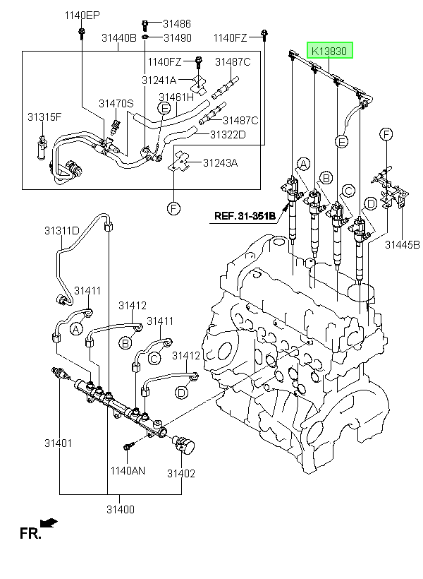 Retorno Combustible Orig. Para Kia Carnival 2015-2019