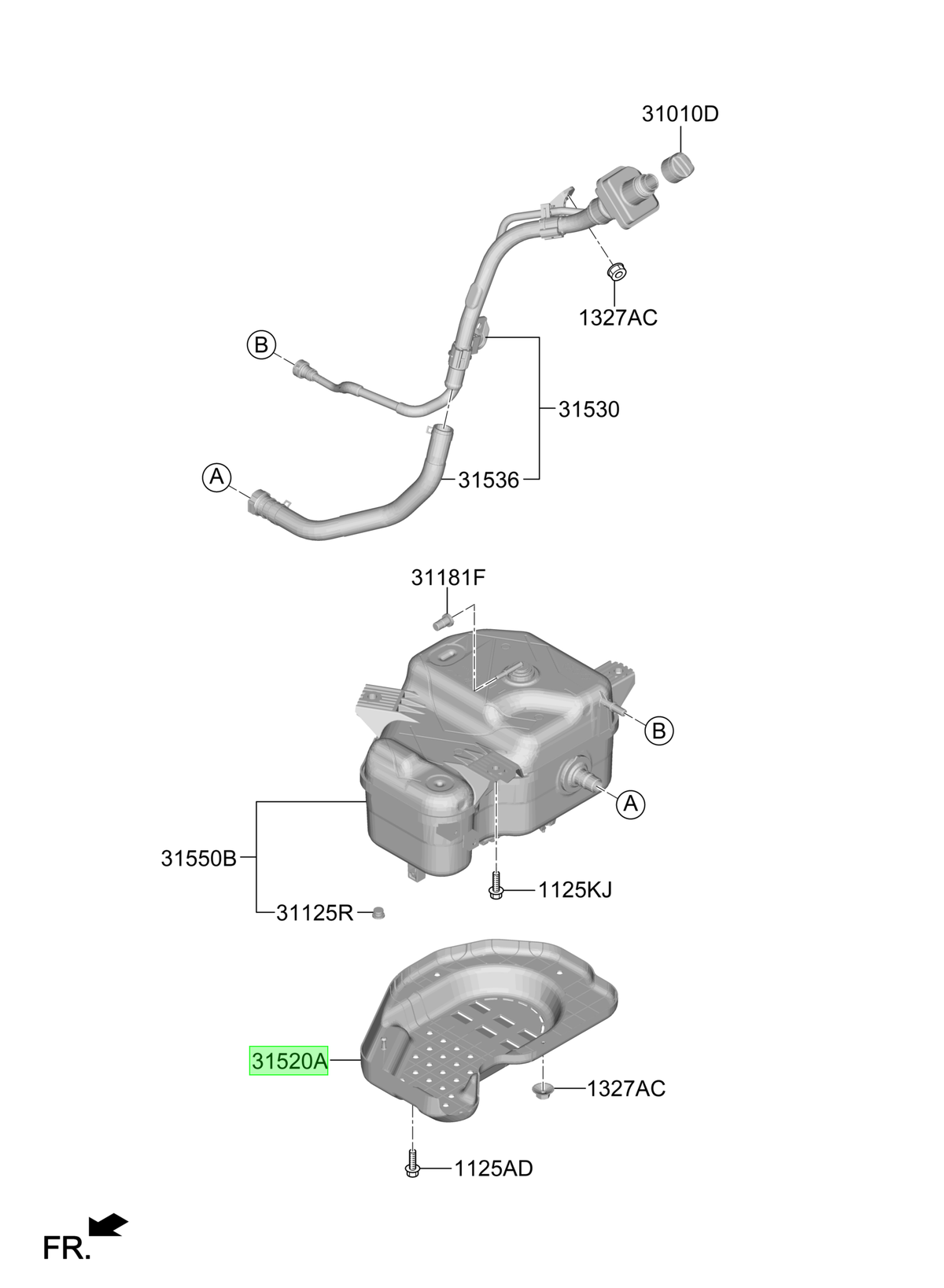 Protector Estanque Urea Orig. Para Hyundai Staria 2021-2025