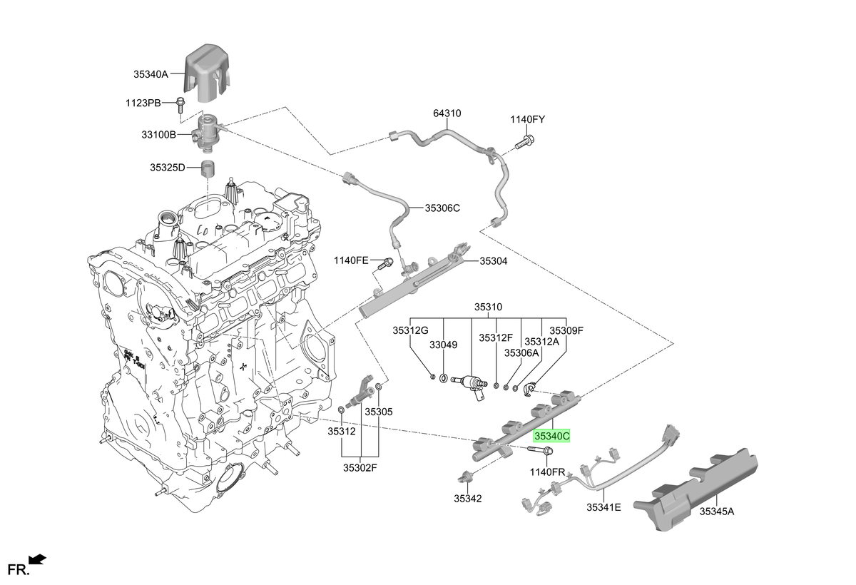 Riel Original Para Hyundai Santa Fe 2023-2025