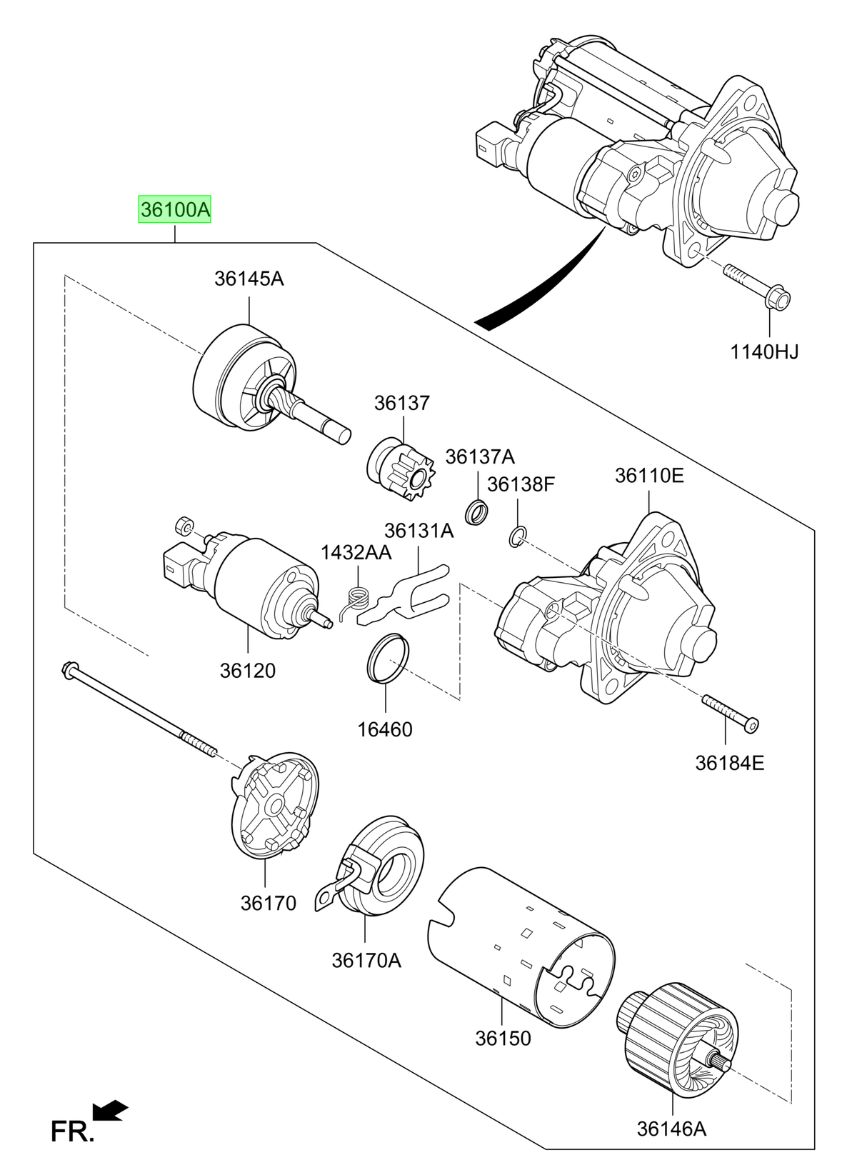 Motor Partida Original Para Hyundai Venue 2019-2025