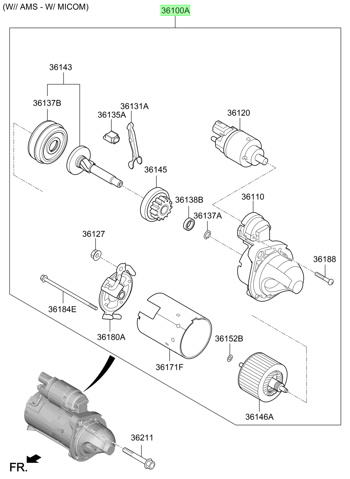 Motor Partida Original Para Hyundai Creta 2020-2025
