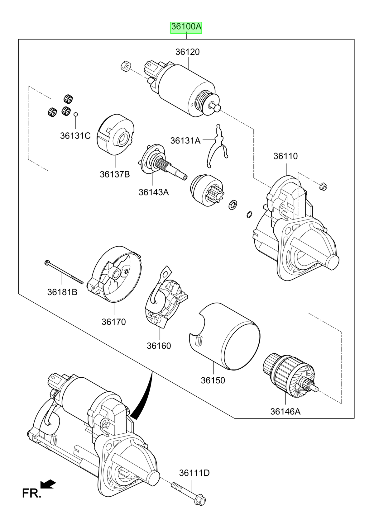 Motor Partida Original Para Hyundai Tucson 2024-2025