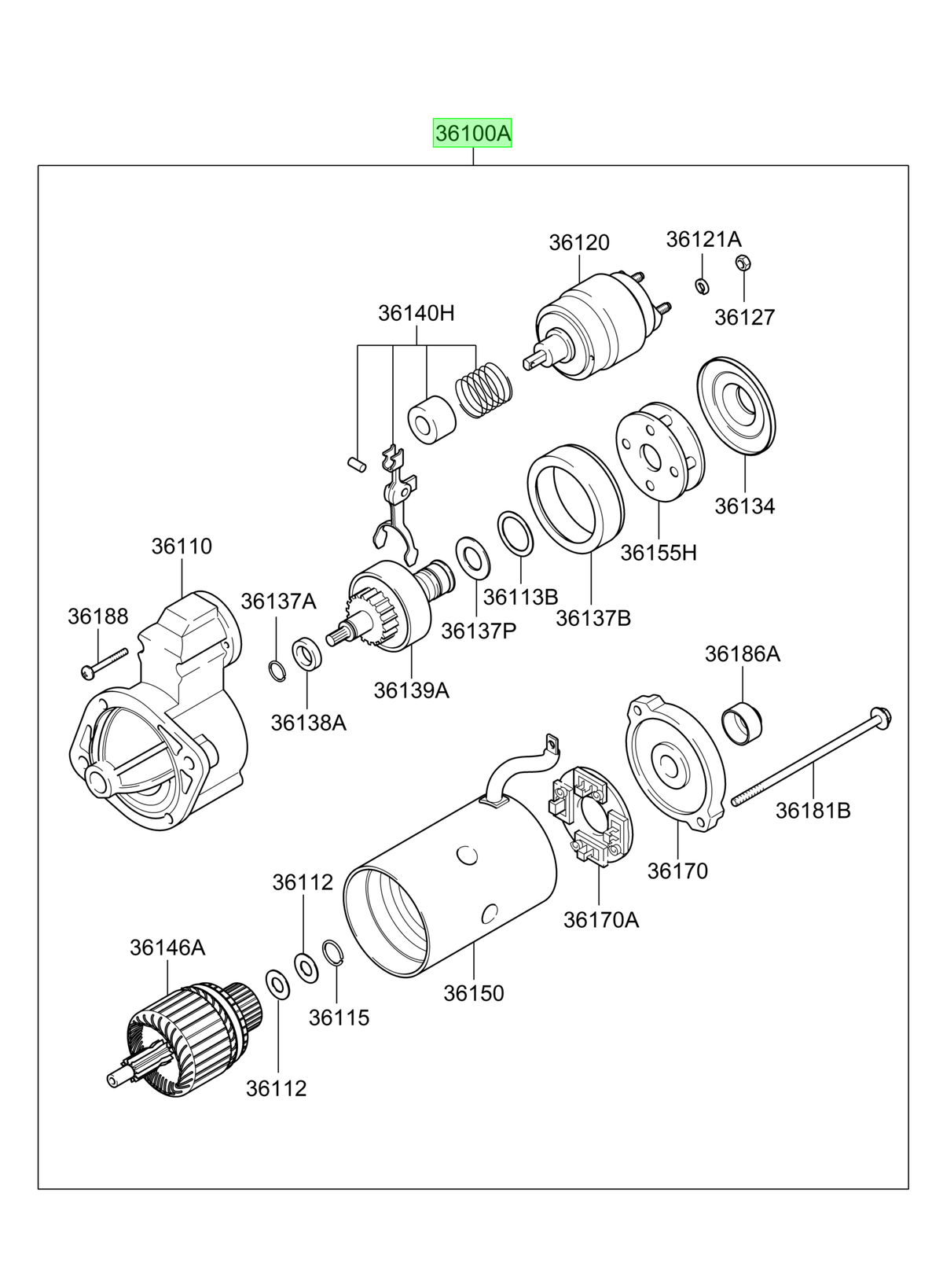 Motor Partida Original Para Kia Frontier 2005-2011