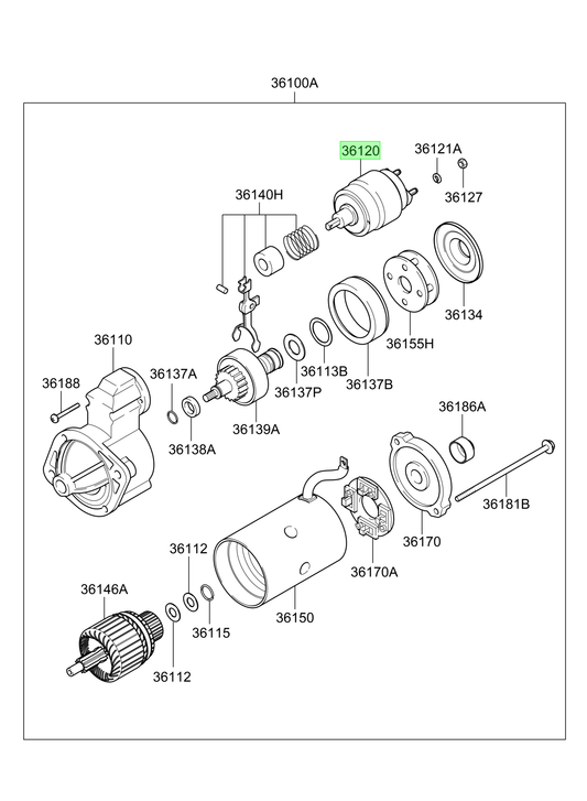 Solenoide Original Para Hyundai H1 2005-2021