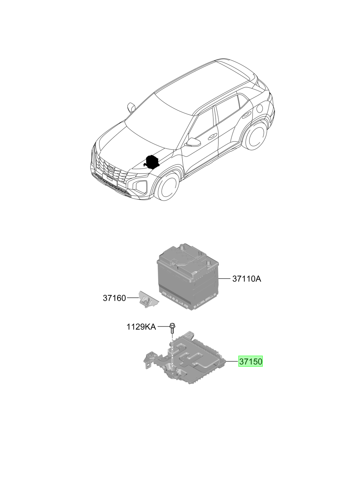 Bandeja Original Para Hyundai Creta 2021-2025
