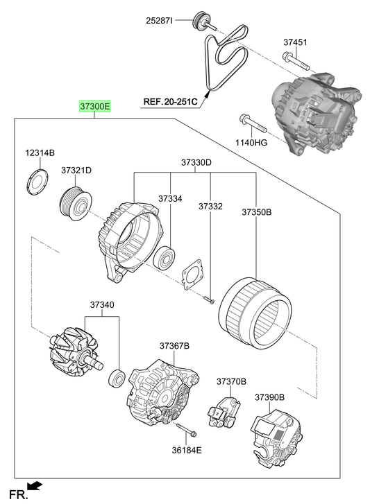 Alternador Original Para Hyundai Elantra 2020-2025