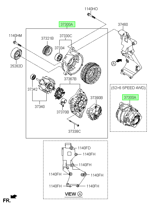 Alternador Veracruz Orig. Para Hyundai 2007-2013
