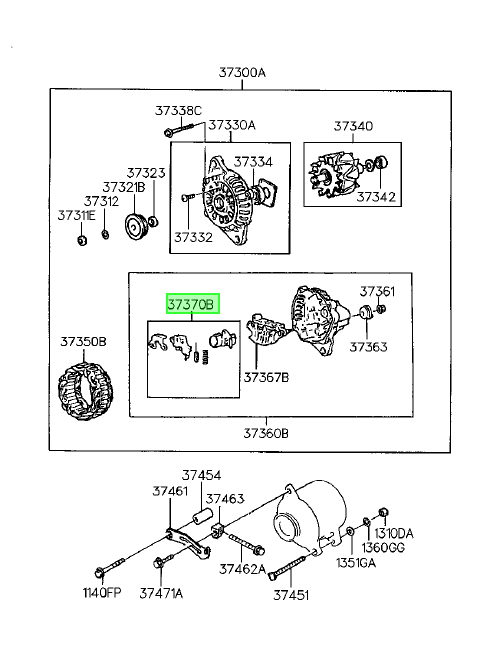 Regulador Voltaje Orig. Para Hyundai Accent 1995-1999