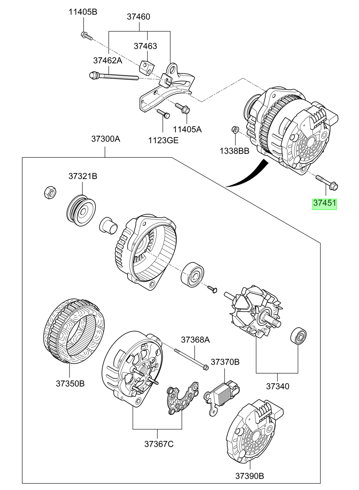 Alternador Original Para Hyundai Tucson 2021-2025