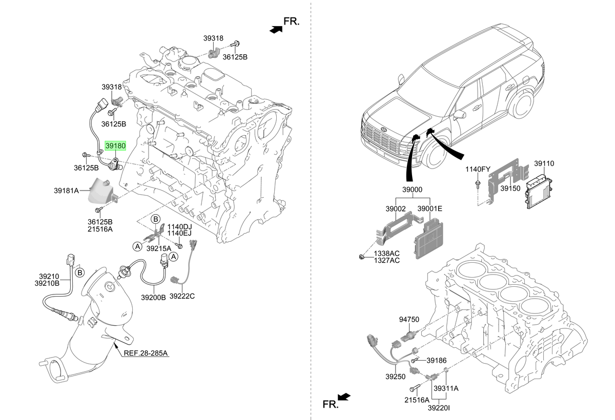 Sensor Cigüeñal Original Para Hyundai Santa Fe 2023-2025