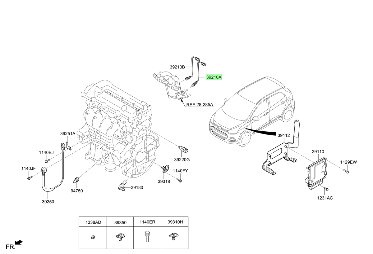Sensor De Oxigeno Orig. Para Hyundai I20 Desde 2017