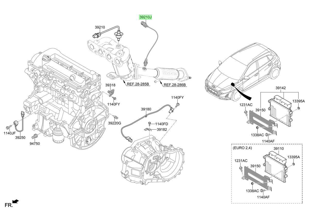 Sensor Oxígeno Original Para Hyundai Accent 2020-2024