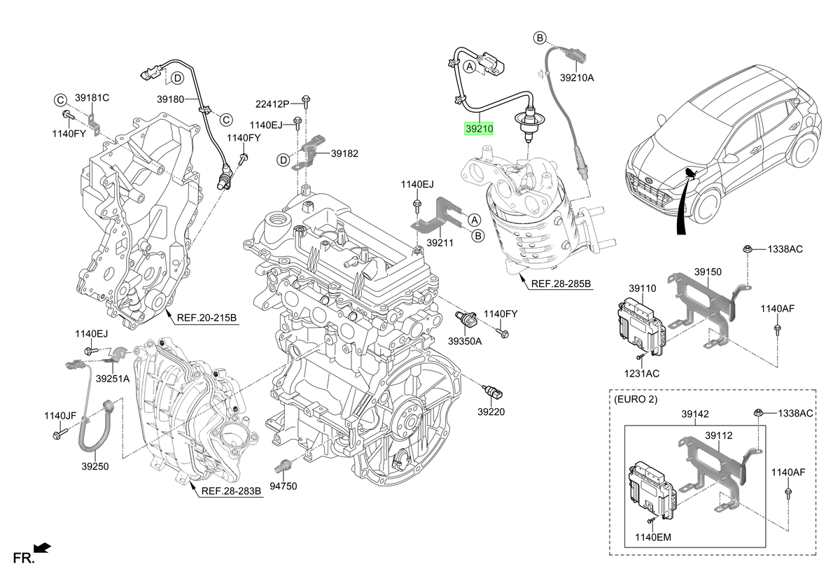 Sensor Oxígeno Original Para Hyundai I10 2019-2025