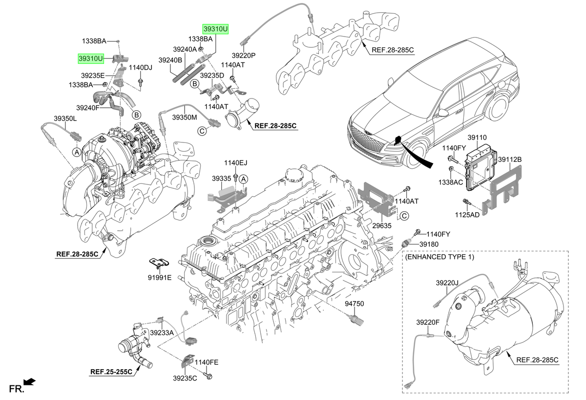 Sensor Oxígeno Original Para Hyundai Tucson 2020-2025