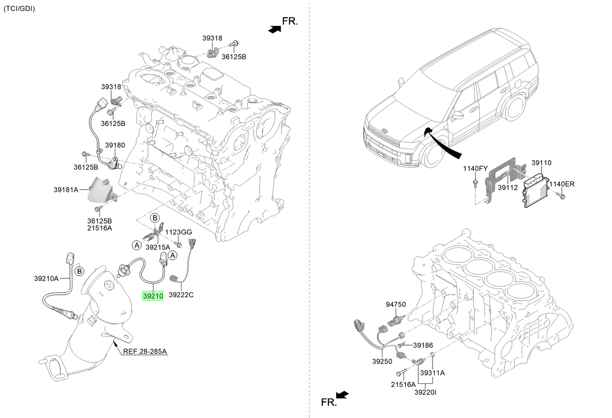 Sensor Oxígeno Original Para Hyundai Santa Fe 2023-2025