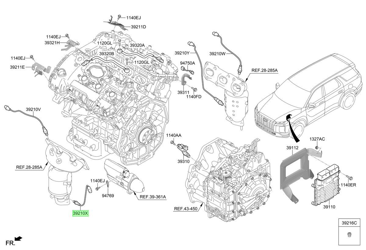 Sensor Oxígeno Lh Original Para Kia Sorento 2017-2021