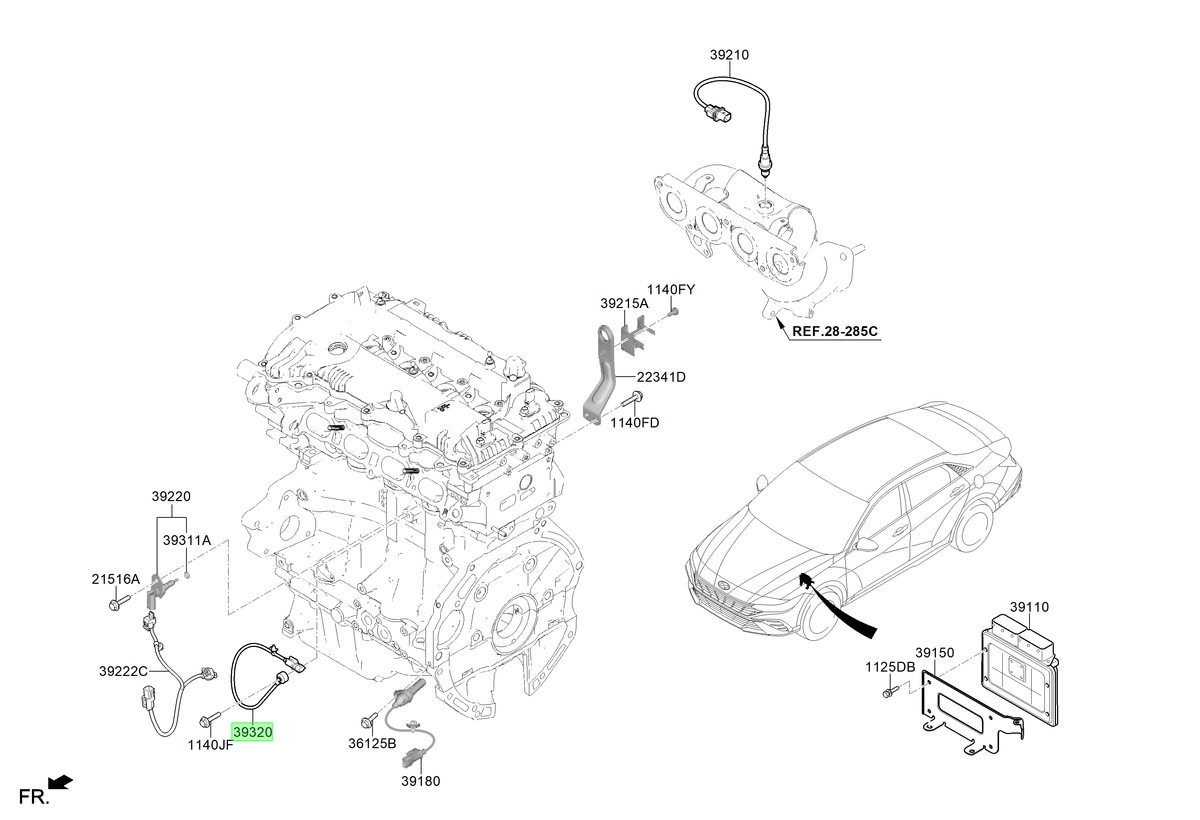 Sensor Detonación Original Para Kia Sportage 2021-2025