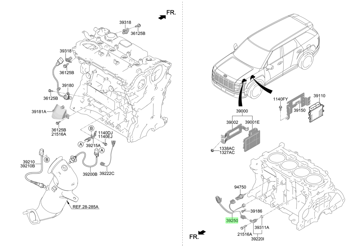 Sensor Detonación Original Para Hyundai Santa Fe 2023-2025